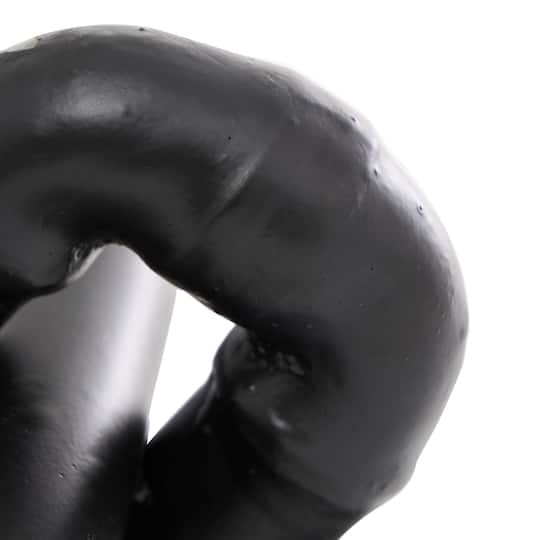 9" Black Metal Chain Link Sculpture